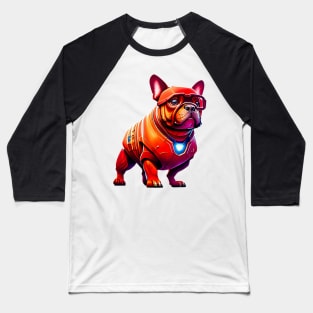 Frenchie in Futuristic Canine Armor Baseball T-Shirt